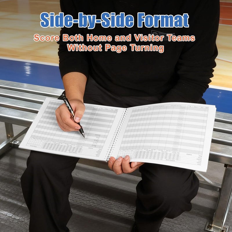 HIGHRAZON Basketball Scorebook 2025, 35 Games for Scorekeepers, 8.5" x 11" Score Keeping Book for Stats, Basketball Score Book for Adult, Youth, High School, Middle School, Little League - Image 3
